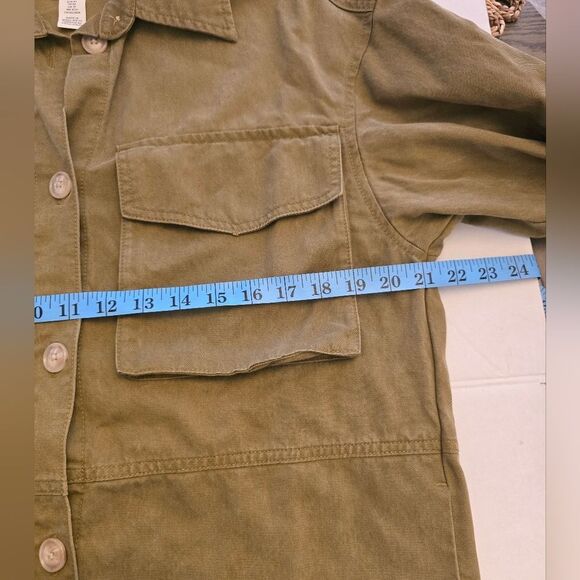 H&M Green Utility Oversized Shacket Size XS - Picture 13 of 13